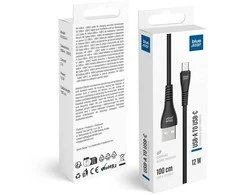 USB A į USB C laidas „Blue Star“ 2A 12W 1 m juodas PJ-DG4-A