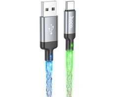 USB A į USB C laidas Hoco 3A 1 m U112 pilka
