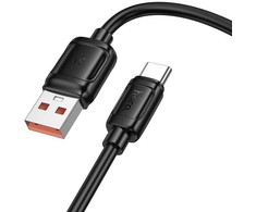 Cable USB A to USB C Hoco PD 5A 100W 1 m X115 juodas