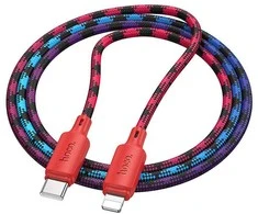 USB C - Lightning kabelis Hoco PD 27W 1 m X116 gradientinis raudonas