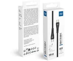 Cable USB C to USB C Blue Star 3A 60W QC4.0 1 m PJ-DQ1-C juodas