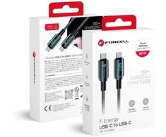 USB C į USB C laidas Forcell F-Energy QC4.0 PD 3A 60W skaitmeninis 1,2 m C274 juodas