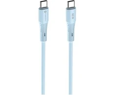 Cable USB C to USB C Forcell F-Energy QC4.0 PD 3A 60W Silicone 1 m C344 mėlynas