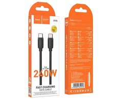 Cable USB C to USB C Hoco PD 5A 240W 1 m X115 juodas