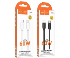 USB C į USB C laidas Hoco PD 5A 240W 1 m X115 baltas