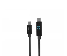 X-ONE BoltLink LED Ekranas data cable - type C to C - max 100W 1,5 m juodas