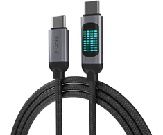 X-ONE FlowLink Running LED data cable - type C to C - 5A max 100W 1,2m juodas