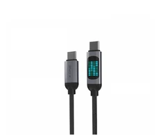 X-ONE FlowLink Running LED data cable - type C to C - 5A max 100W 1,2m juodas