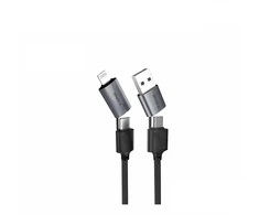 X-ONE QuantumFlex data cable - type C to C - max 60W 1,2m juodas