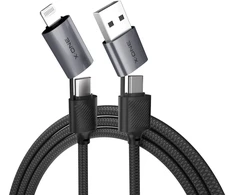 X-ONE QuantumFlex data cable - type C to C - max 60W 1,2m juodas