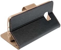 Oem FANCY Book dėklas skirtas Samsung Galaxy A16 juodos spalvos / auksinis