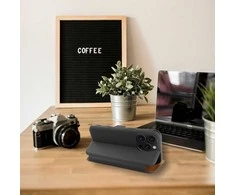 Dėklas Oem Flip case for iPhone 16 PLUS Folio Side Magnet juodas