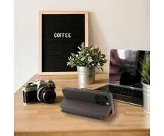 Dėklas Oem Flip case for iPhone 16 PRO MAX Folio Side Magnet ruda