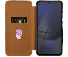 Oem FOLIO Side Magnet book dėklas skirtas Xiaomi Redmi Note 14 5G rudos spalvos