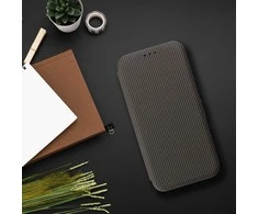 Oem FOLIO Side Magnet book dėklas skirtas Xiaomi Redmi Note 14 5G rudos spalvos