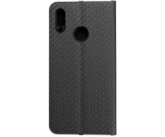 Dėklas Oem Flip case for Huawei P Smart 2019 Luna Book Carbon juodas