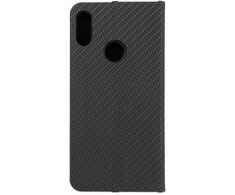 Dėklas Oem Flip case for Huawei Y6 2019 Luna Book Carbon juodas