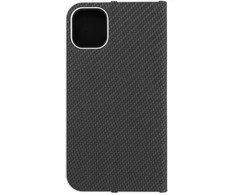 Dėklas Oem Flip case for iPhone 11 Luna Book Carbon juodas