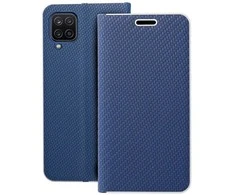 Dėklas Forcell Oem LUNA Book Carbon skirtas Samsung Galaxy A12 / M12 mėlynos spalvos