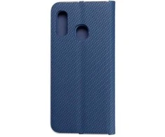 Dėklas Oem LUNA Book Carbon skirtas Samsung Galaxy A20e mėlynos spalvos