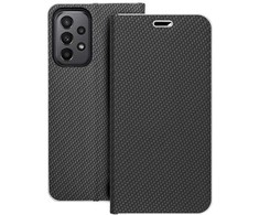 Dėklas Oem LUNA Book Carbon skirtas Samsung Galaxy A23 5G juodos spalvos