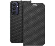 Dėklas Oem LUNA Book Carbon skirtas Samsung Galaxy A25 5G juodos spalvos