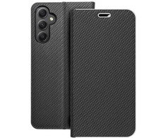 Dėklas Oem LUNA Book Carbon skirtas Samsung Galaxy A34 5G juodos spalvos