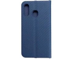 Dėklas Oem LUNA Book Carbon skirtas Samsung Galaxy A40 mėlynos spalvos