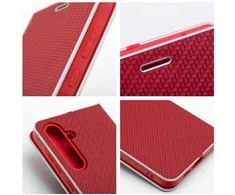 Dėklas Oem LUNA Book Carbon skirtas Samsung Galaxy A40 raudonas