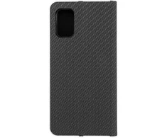 Dėklas Oem LUNA Book Carbon skirtas Samsung Galaxy A41 juodos spalvos