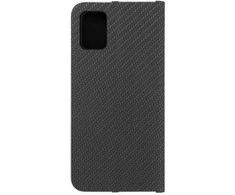 Dėklas Oem LUNA Book Carbon skirtas Samsung Galaxy A51 juodos spalvos