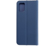 Dėklas Oem LUNA Book Carbon skirtas Samsung Galaxy A51 mėlynos spalvos