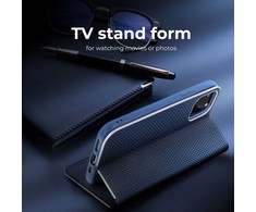 Dėklas Forcell Oem LUNA Book Carbon skirtas Samsung Galaxy A52 5G / A52 LTE ( 4G ) / A52s 5G mėlynos spalvos