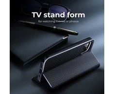 Dėklas Forcell Oem LUNA Book Carbon skirtas Samsung Galaxy A52 5G / A52 LTE ( 4G ) / A52s 5G juodos spalvos