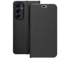 Dėklas Oem LUNA Book Carbon skirtas Samsung Galaxy A55 5G juodos spalvos