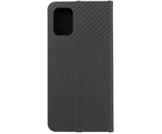 Dėklas Oem LUNA Book Carbon skirtas Samsung Galaxy A71 juodos spalvos