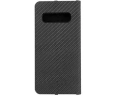 Dėklas Oem LUNA Book Carbon skirtas Samsung Galaxy S10 juodos spalvos