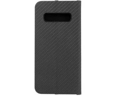 Dėklas Oem LUNA Book Carbon skirtas Samsung Galaxy S10 Plus juodos spalvos