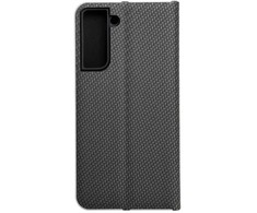 Dėklas Oem LUNA Book Carbon skirtas Samsung Galaxy S21 FE juodos spalvos