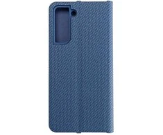 Dėklas Forcell Oem LUNA Book Carbon skirtas Samsung Galaxy S21 mėlynos spalvos