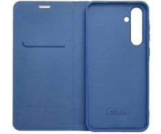 Dėklas Forcell Oem LUNA Book Carbon skirtas Samsung Galaxy S21 mėlynos spalvos