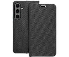 Dėklas Oem LUNA Book Carbon skirtas Samsung Galaxy S24 Plus juodos spalvos