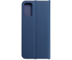 Dėklas Forcell Oem LUNA Book Carbon skirtas Xiaomi Redmi Note 10 5G / Poco M3 Pro / Poco M3 Pro 5G mėlynos spalvos
