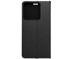 Dėklas Oem LUNA Book Carbon skirtas Xiaomi Redmi Note 13 Pro 5G juodos spalvos