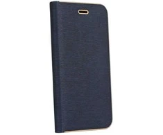 Dėklas Forcell Oem Flip case for iPhone 7 / 8 / SE 2020 / SE 2022 Luna Book Gold navy mėlynas