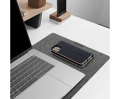 Dėklas Oem LUNA Book Gold skirtas Samsung Galaxy A05s juodos spalvos