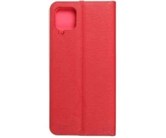 Dėklas Forcell OEM LUNA Book auksinis sijonas Samsung Galaxy A12 / M12 raudonas