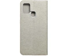 Dėklas Oem LUNA Book Gold skirtas Samsung Galaxy A21s sidabro spalvos