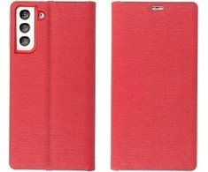 OEM LUNA Book auksinis dėklas Samsung Galaxy A23 5G raudonas