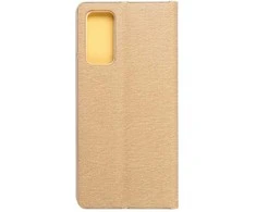 Dėklas Oem LUNA Book Gold skirtas Samsung Galaxy S20 FE / S20 FE 5G aukso spalvos